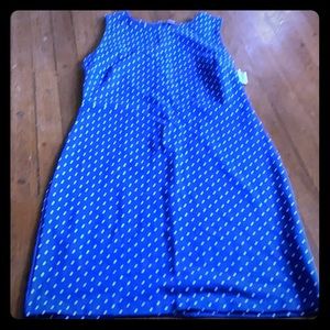 Old Navy Blue and white polka dotted sheath dress.
